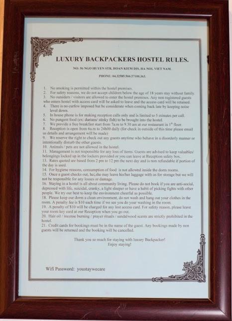 Luxury Backpakers Hotel Hanoi Eksteriør bilde